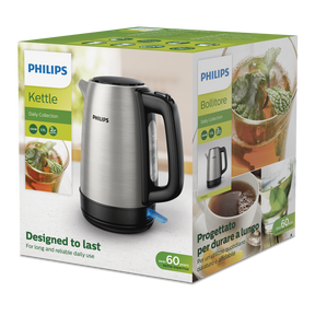 Philips | Daily Collection Kettle | HD9350/90 | Electric | 2200 W | 1.7 L | Stainless steel | 360° rotational base | Stainless steel