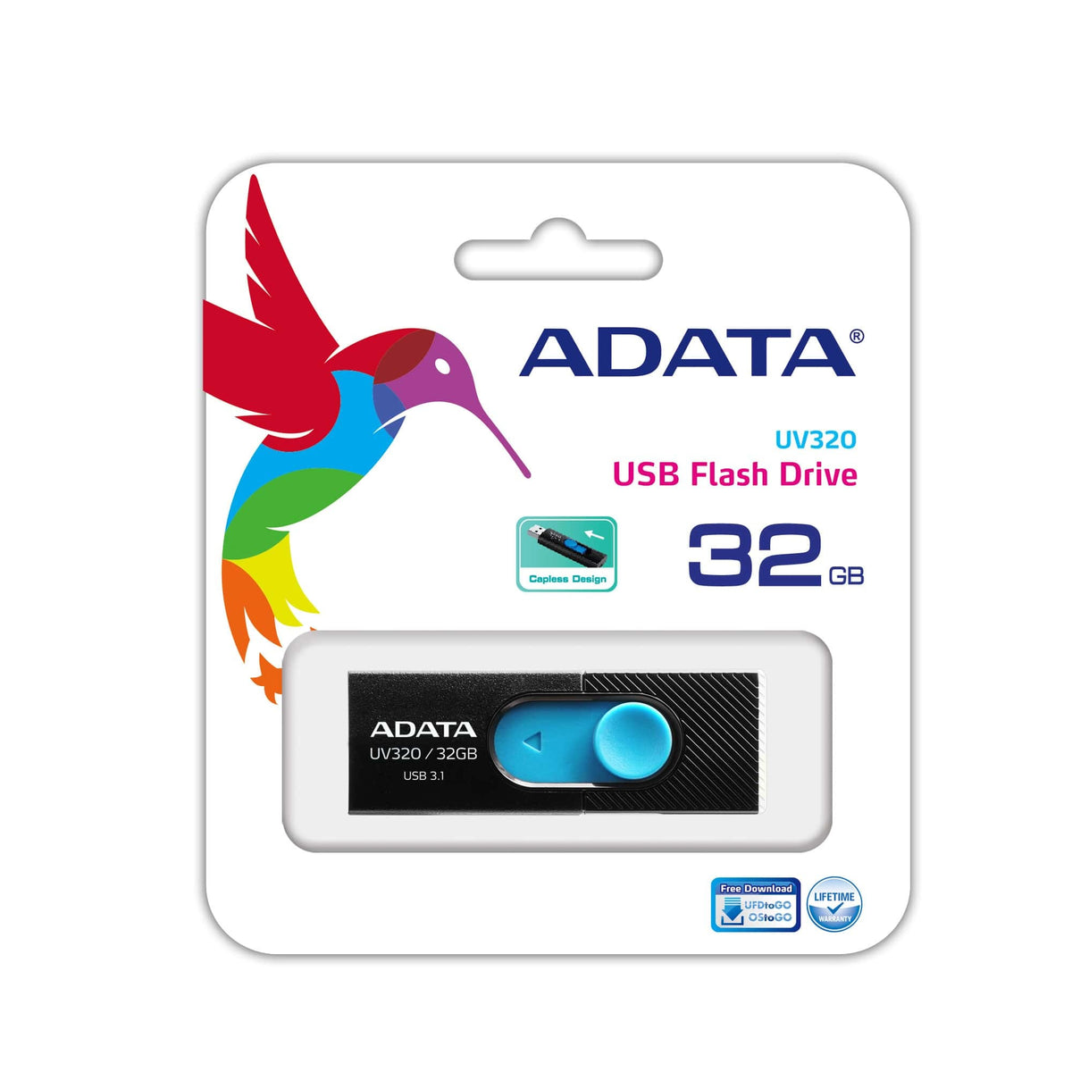 ADATA | UV320 | 32 GB | USB Type-A | Black/Blue