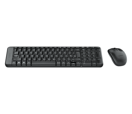 Logitech MK220 Combo Belaidė klaviatūra + pelė, US, Juoda