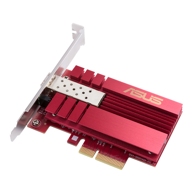 Asus | XG-C100F 10G PCIe Network Adapter; SFP+ port for Optical Fiber Transmission and DAC cable | 10/100/1000/10000 Mbit/s