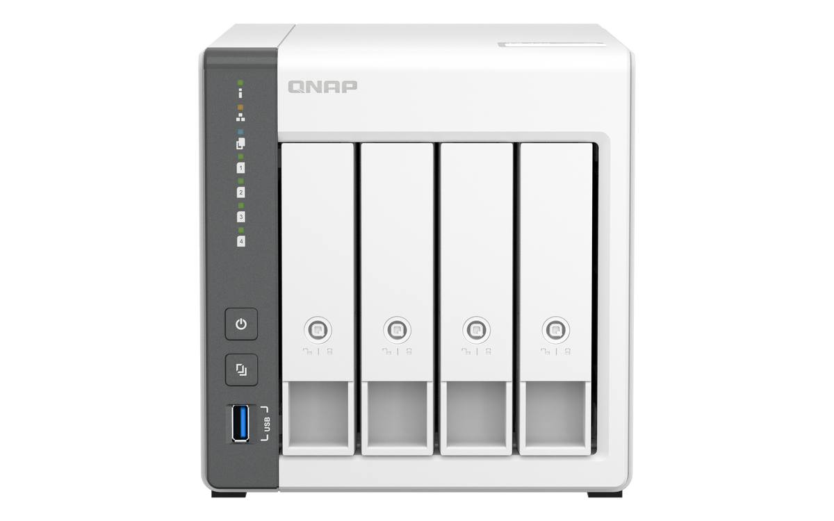QNAP | 4 Bay ARM | TS-433-4G | Cortex-A55 | ARM 4-core | Processor frequency 2.0 GHz | 4 GB | On board (non-expandable)