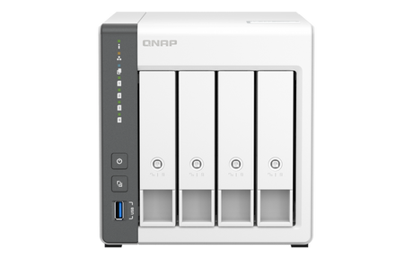 QNAP | 4 Bay ARM | TS-433-4G | Cortex-A55 | ARM 4-core | Processor frequency 2.0 GHz | 4 GB | On board (non-expandable)