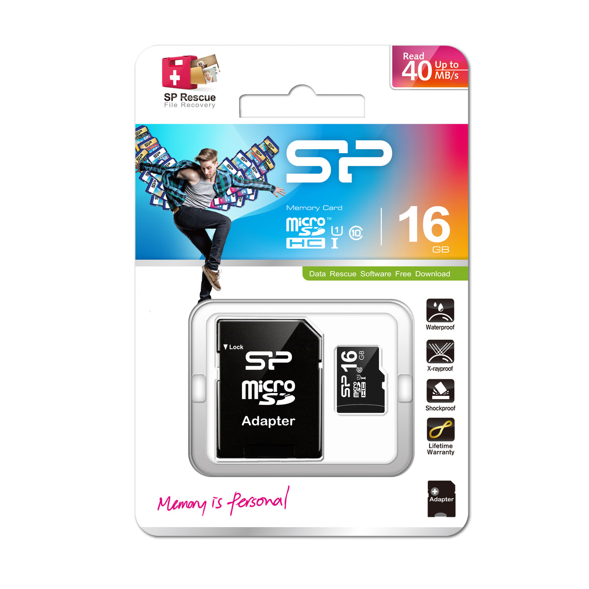 Silicon Power | 16 GB | MicroSDHC | Flash memory class 10 | SD adapter