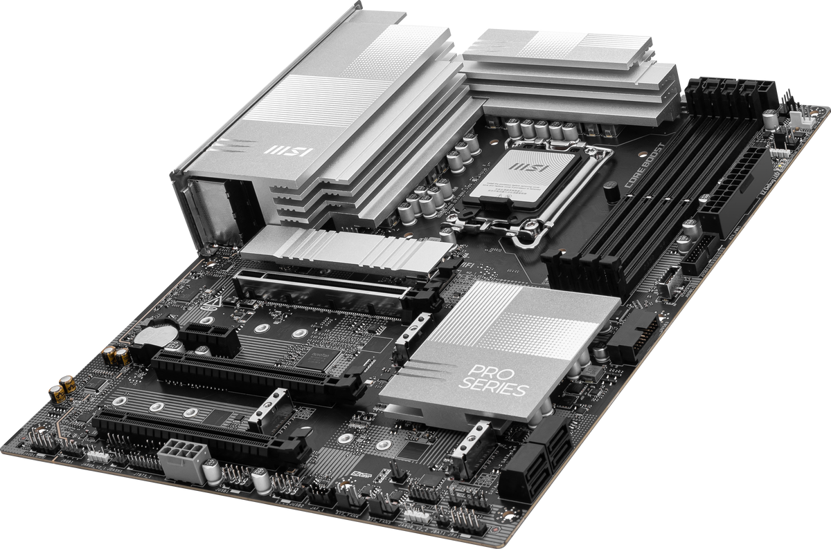 MSI PRO Z890-P WIFI | Processor family Intel | Processor socket LGA1851 | DDR5 UDIMM | Supported hard disk drive interfaces SATA, M.2 | Number of SATA connectors 4