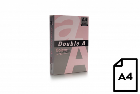 Spalvotas popierius Double A, 80g, A4, 500 lapų, Pink