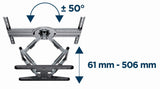 Gembird | Wall mount | WM-80STR-01 | Tilt, swivel, rotate | 40-80 " | Maximum weight (capacity) 50 kg | Black