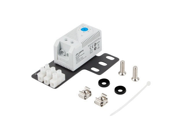 Lanberg Closed-loop thermostat 10A for rack cabinets with 19" ear and terminal block | AK-1505-S | Gray