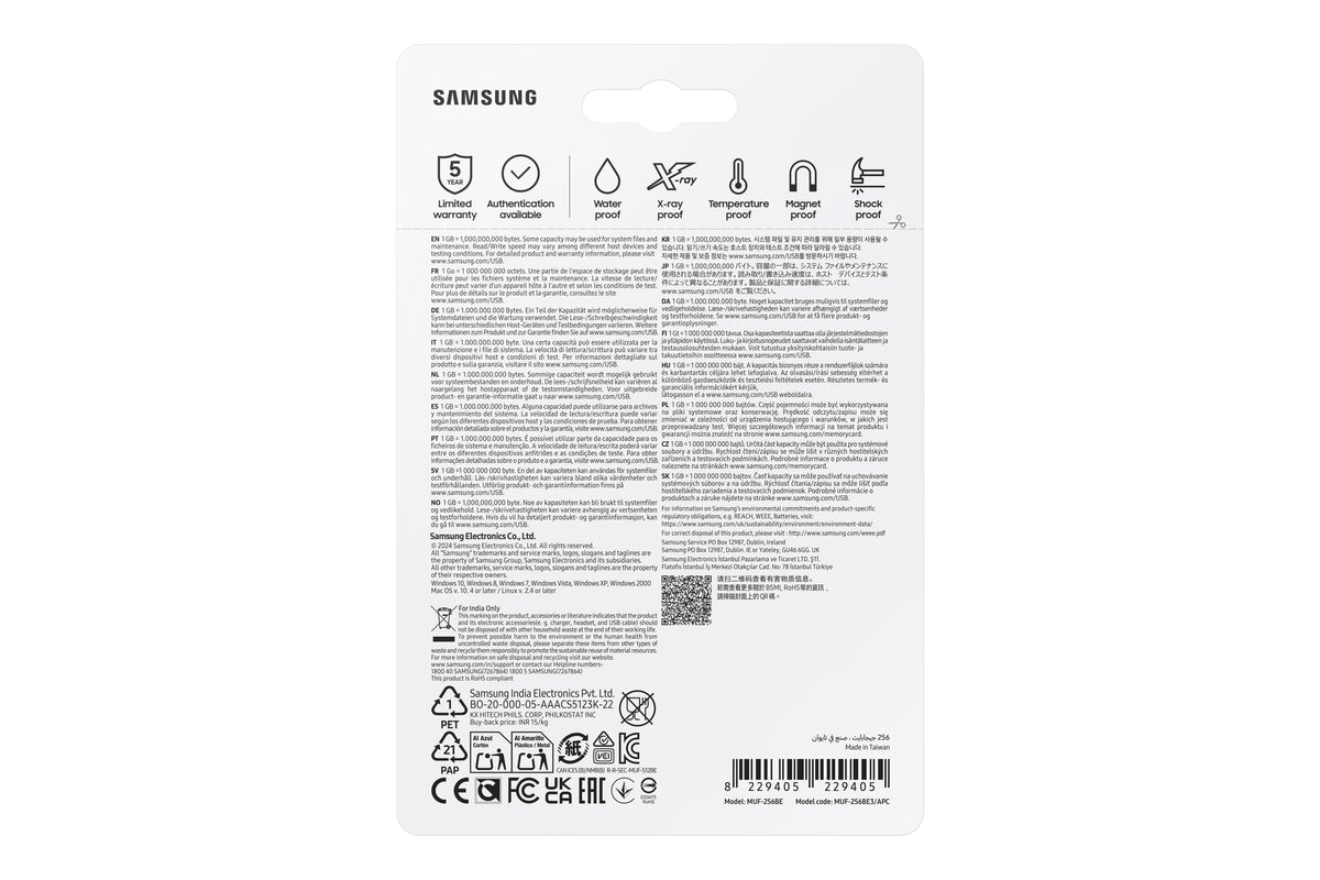 Samsung | BAR Plus | MUF-256BE3/APC | 256 GB | USB Type-A | Silver