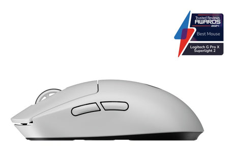 Logitech G PRO X Superlight 2 Belaidė žaidimų pelė, RF Wireless, 44000 DPI, Balta
