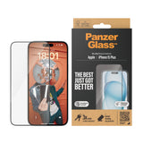 PanzerGlass | Screen protector | Apple | IPhone 15 Plus | Glass | Transparent | Ultra-wide fit, Scratch resistant, Drop protection, EasyAligner included
