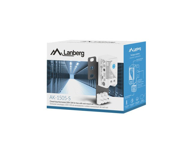 Lanberg Closed-loop thermostat 10A for rack cabinets with 19" ear and terminal block | AK-1505-S | Gray