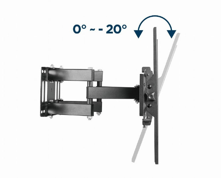 Gembird | Full-motion wall mount | WM-70ST-01 | Tilt, Swivel | 37-70 " | Maximum weight (capacity) 35 kg | Black