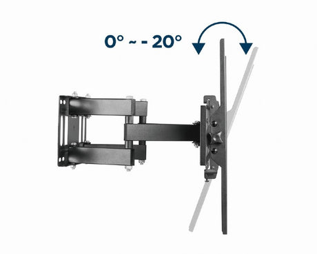 Gembird | Full-motion wall mount | WM-70ST-01 | Tilt, Swivel | 37-70 " | Maximum weight (capacity) 35 kg | Black