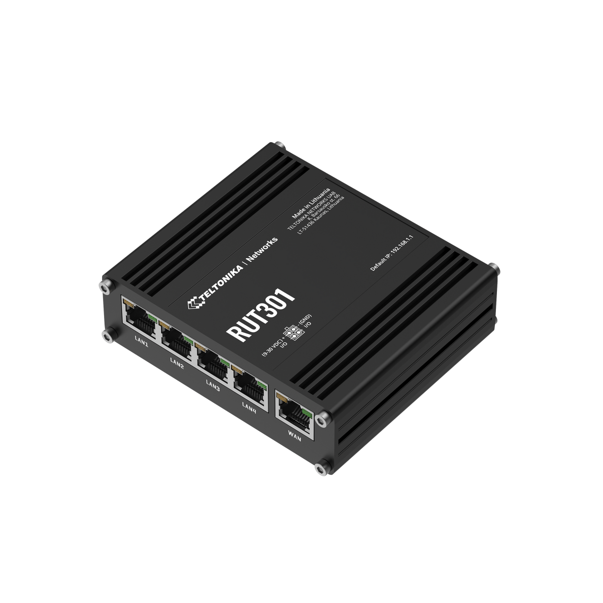 Teltonika | Ethernet Router | RUT301 | No Wi-Fi | 10/100 Mbit/s | Ethernet LAN (RJ-45) ports 5 | Mesh Support No | MU-MiMO No | No mobile broadband