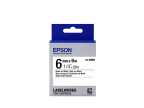 Epson LK-2WBN (C53S652003) Ženklinimo juostos kasetė, Standard, Black on White (6mm, 9m)