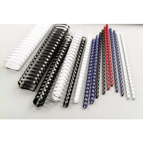 Spiralė įrišimui plastikinė 14 mm, juoda, (100 vnt.)