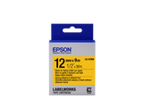 Epson LK-4YBW (C53S654014) Ženklinimo juostelė, Strong Adhesive, Black on Yellow, 12mm 9m