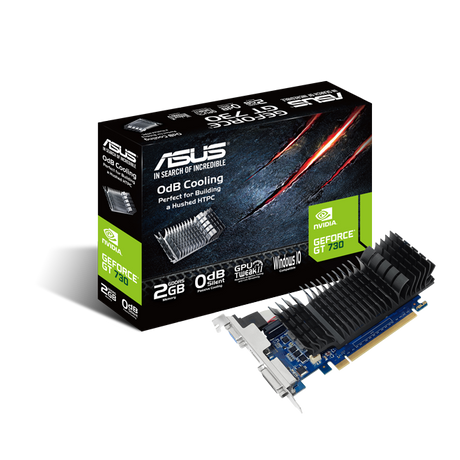 Asus | GF GT730-SL-2GD5-BRK | NVIDIA | 2 GB | GeForce GT 730 | GDDR5 | Cooling type Passive | DVI-D ports quantity 1 | HDMI ports quantity 1 | PCI Express 2.0 | Memory clock speed 5010 MHz | Processor frequency 902 MHz