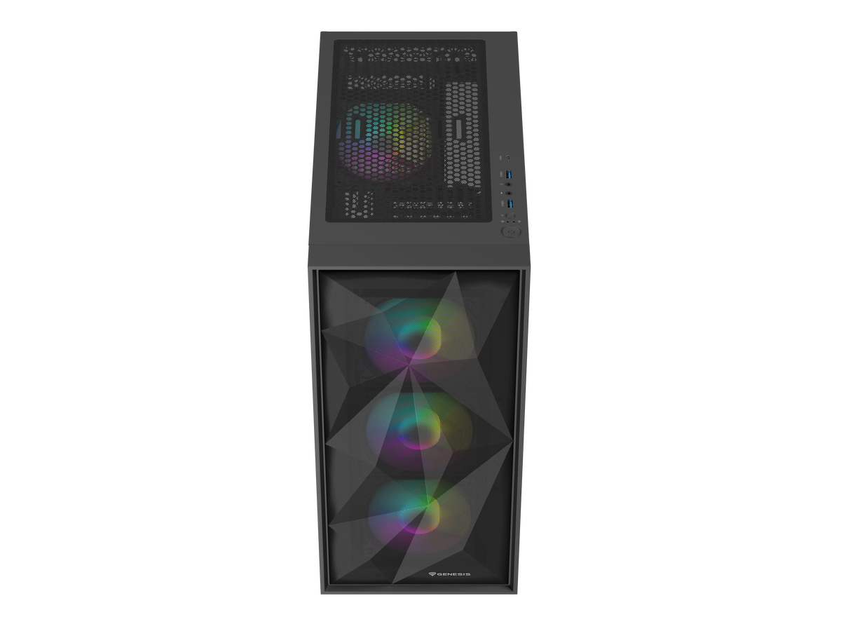 Genesis Gaming PC Case | Diaxid 605 ARGB | Midi Tower | Black