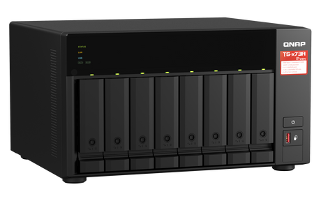 QNAP | 8-Bay QTS and QuTS hero NAS | TS-873A-8G | Up to 8 HDD/SSD Hot-Swap | AMD Ryzen | Ryzen V1500B Quad-Core | Processor frequency 2.2 GHz | 8 GB | DDR4