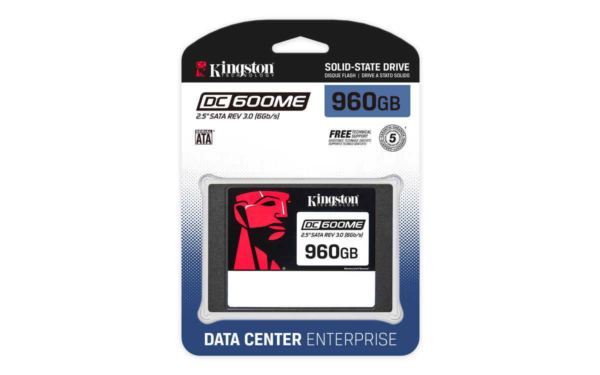 Kingston DC600ME | SSD | 960 GB | SSD form factor 2.5" | Solid-state drive interface SATA 6Gb/s | Read speed 560 MB/s | Write speed 530 MB/s
