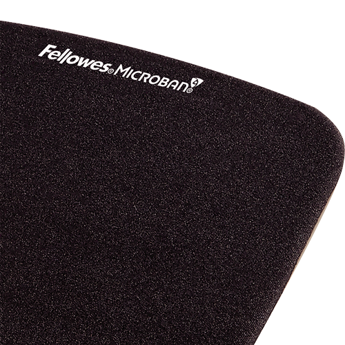 Fellowes | Mouse pad with wrist support PlushTouch | Mouse pad with wrist pillow | 238 x 184 x 25.4 mm | Black