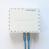 Mikrotik Wired Ethernet Router (No Wifi) RB750Gr3, hEX, Dual Core 880MHz CPU, 256MB RAM, 16 MB (MicroSD), 5xGigabit LAN, USB, PCB and Voltage temperature monitor, Beeper, IP20, Plastic Case, RouterOS L4 | MikroTik | Ethernet Router hEX | RB750Gr3 | No Wi-