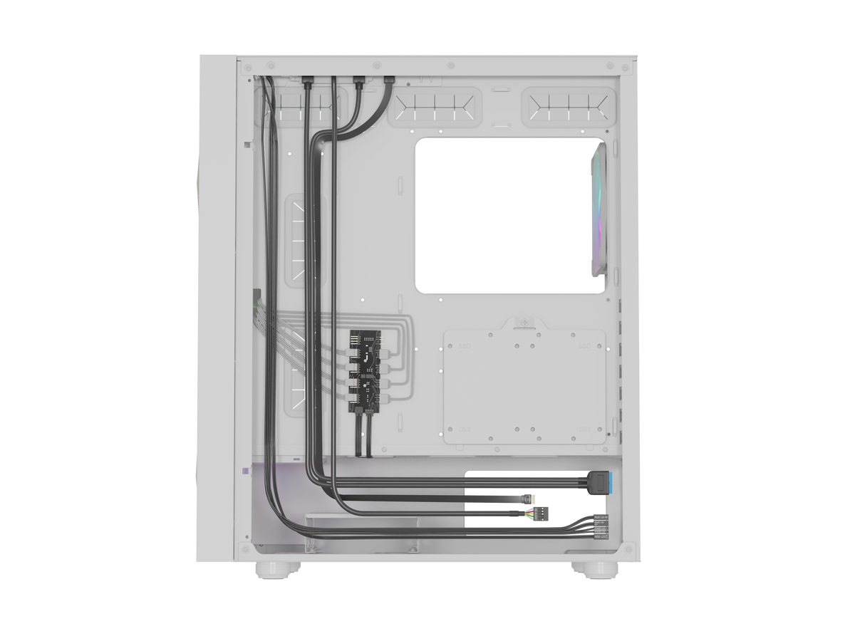 Genesis Gaming PC Case | Diaxid 605 ARGB | Midi Tower | White