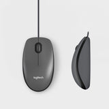 Logitech M100 Laidinė pelė USB-A 1000 DPI, Juoda
