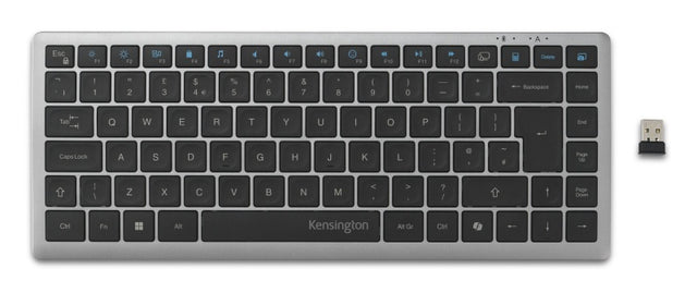 Kensington KB435 EQ Rechargeable Multi-Device Compact Klaviatūra RF+BT, US, Space Grey