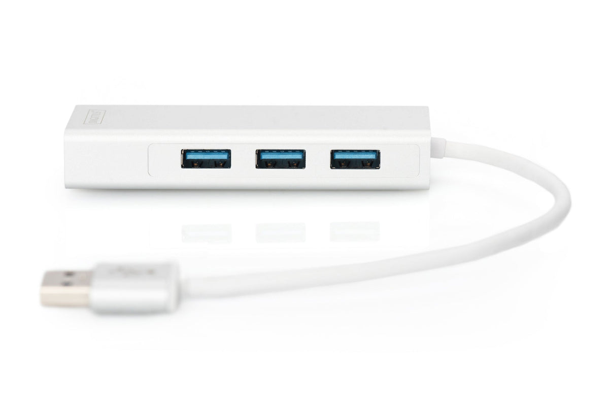 Digitus | 3-port USB Hub and Gigabit LAN adapter | DA-70250-1 | USB Hub