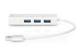 Digitus | 3-port USB Hub and Gigabit LAN adapter | DA-70250-1 | USB Hub