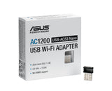 Asus | USB-AC53 NANO AC1200 Dual-band USB MU-MIMO Wi-Fi Adapter | 2.4GHz/5GHz | 36 month(s)