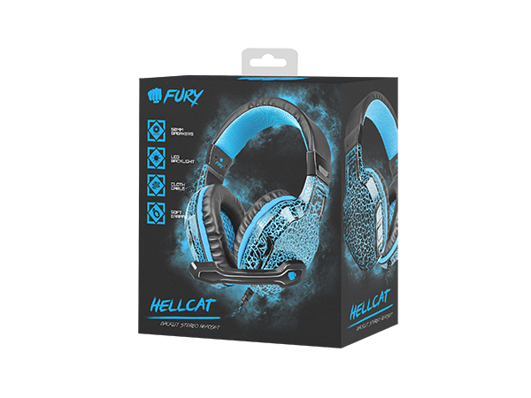 Fury | Wired | On-Ear | Gaming Headset | NFU-0863	Hellcat