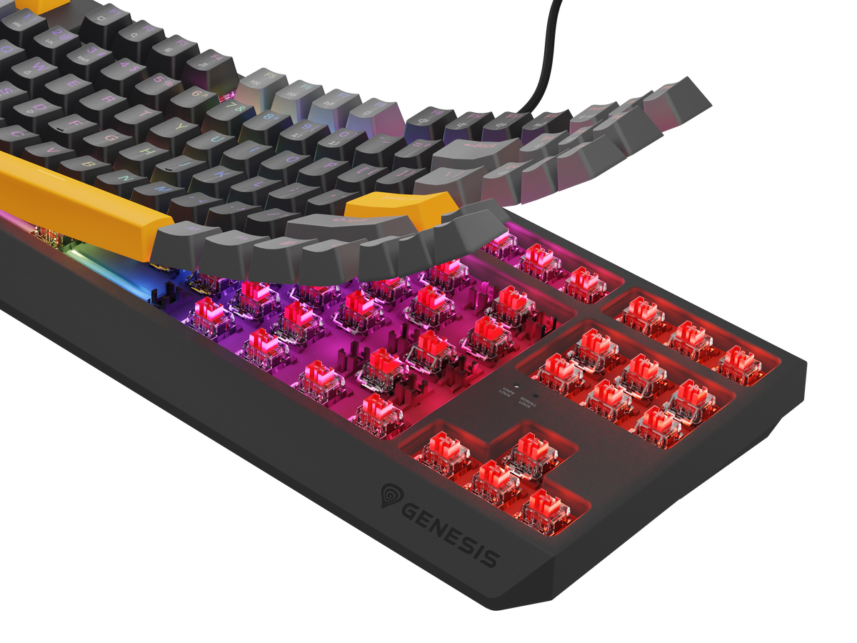 Genesis | THOR 230 | Mechanical Gaming Keyboard | Wired | US | Outemu Red | Anchor Gray Positive