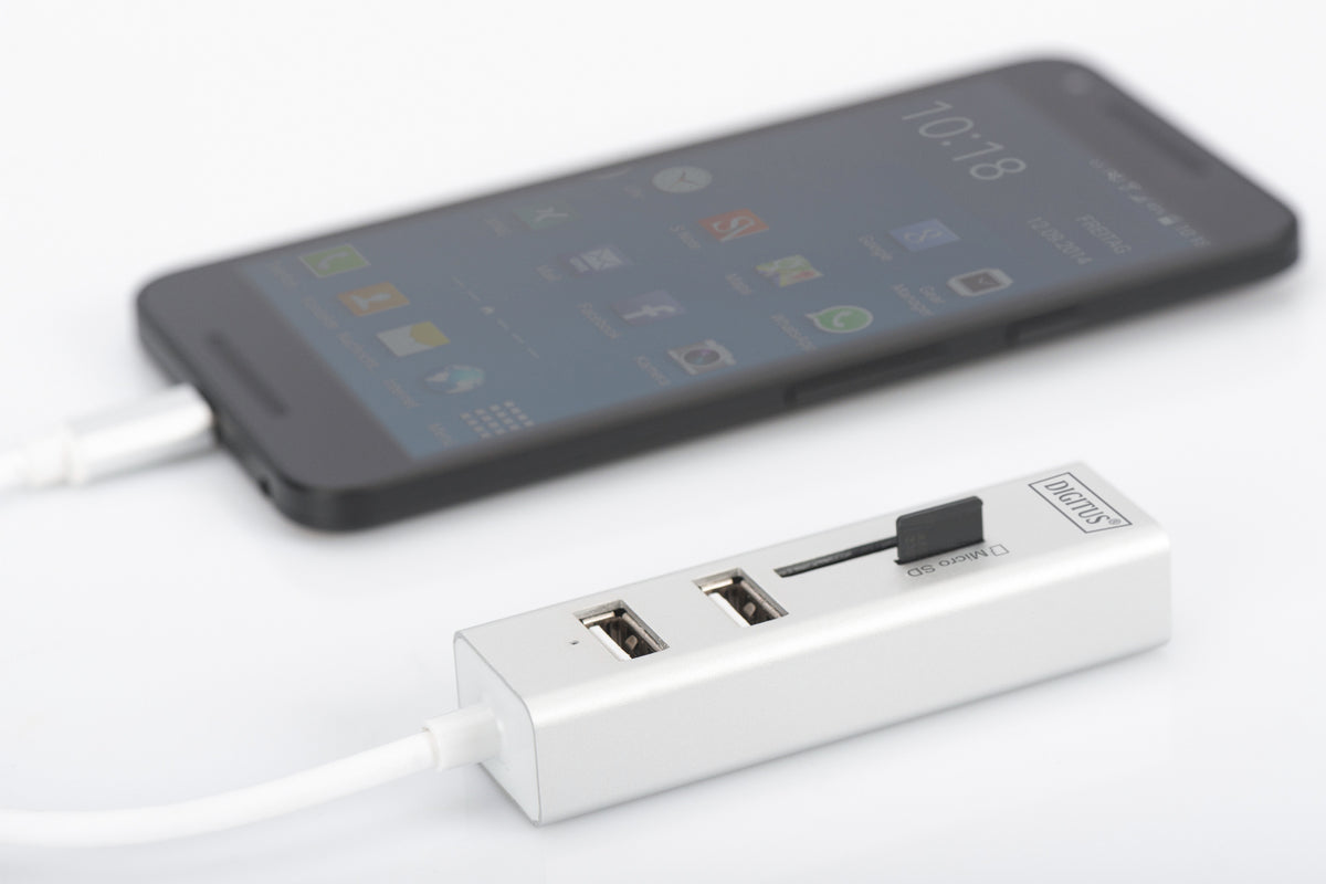 Digitus USB Type-C OTG 3-Port HUB and Card Reader | DA-70243