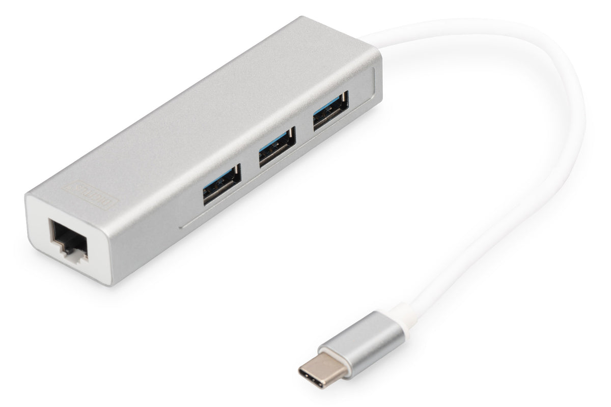Digitus | USB Type-C 3-Port Hub + Gigabit Ethernet