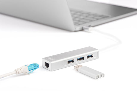 Digitus | USB Type-C 3-Port Hub + Gigabit Ethernet
