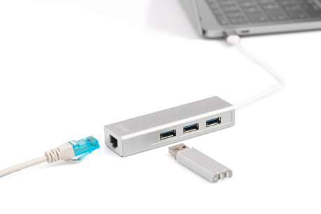 Digitus | USB Type-C 3-Port Hub + Gigabit Ethernet
