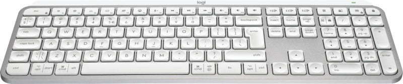 Logitech MX Keys S Belaidė klaviatūra, RF Wireless+Bluetooth, Illuminated, US Int, Pale Grey