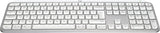 Logitech MX Keys S Belaidė klaviatūra, RF Wireless+Bluetooth, Illuminated, US Int, Pale Grey