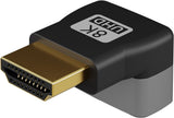 Goobay HDMI Angled Adapter 270° Vertical, 8K @ 60 Hz, Gold-Plated | 72011