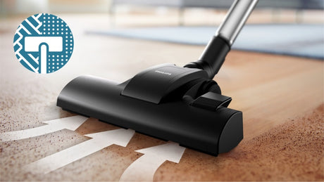Philips | Vacuum cleaner | XB1142/10 1000 series | Bagless | Power 800 W | Dust capacity 1.3 L | Rich black/Coral moody