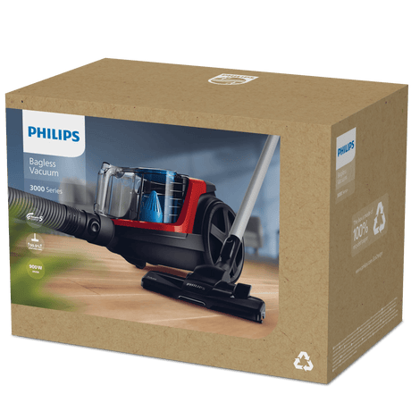 Philips | Vacuum cleaner | PowerPro Compact FC9330/09 | Bagless | Power 900 W | Dust capacity 1.5 L | Red
