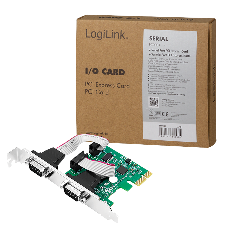 Logilink | 2 x serial (COM) | PCIe