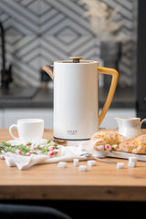 Adler | Kettle | AD 1347w | Electric | 2200 W | 1.5 L | Stainless steel | 360° rotational base | White