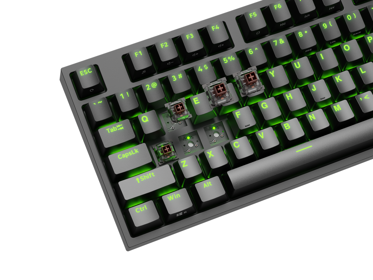 Genesis | THOR 404 TKL | Mechanical Gaming Keyboard | Wired | US | Kailh Box Brown V2 | Black | RGB