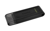 Kingston | USB Flash Drive | DataTraveler 70 | 128 GB | USB Type-C | Black