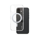 CARE Feature Case | Back cover | Apple | iPhone 16 | Recycled plastic | Silver | Kickstand & MagSafe