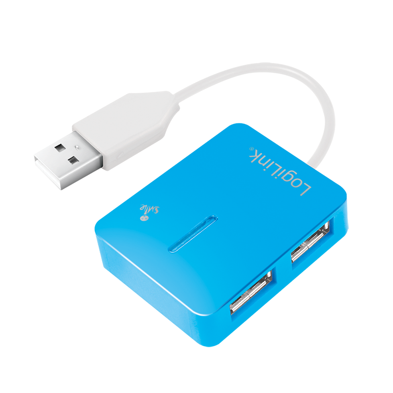 Logilink | USB 2.0 Hub 4-Port, Smile, Blue